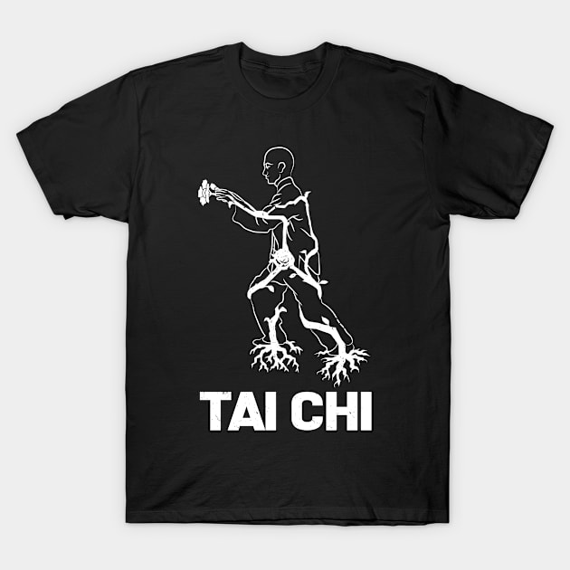 Tai Chi Martial Arts Meditation Yoga T-Shirt by QQdesigns